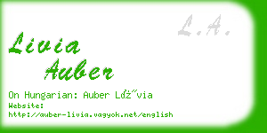 livia auber business card